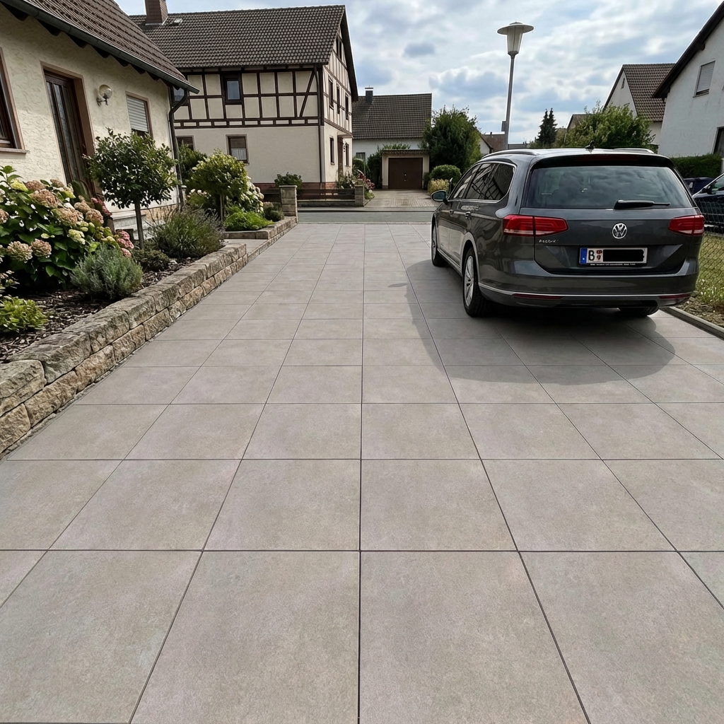 Extra starke Terrassenplatte Grey – 60×60×3 cm | Befahrbar & Hochbelastbar