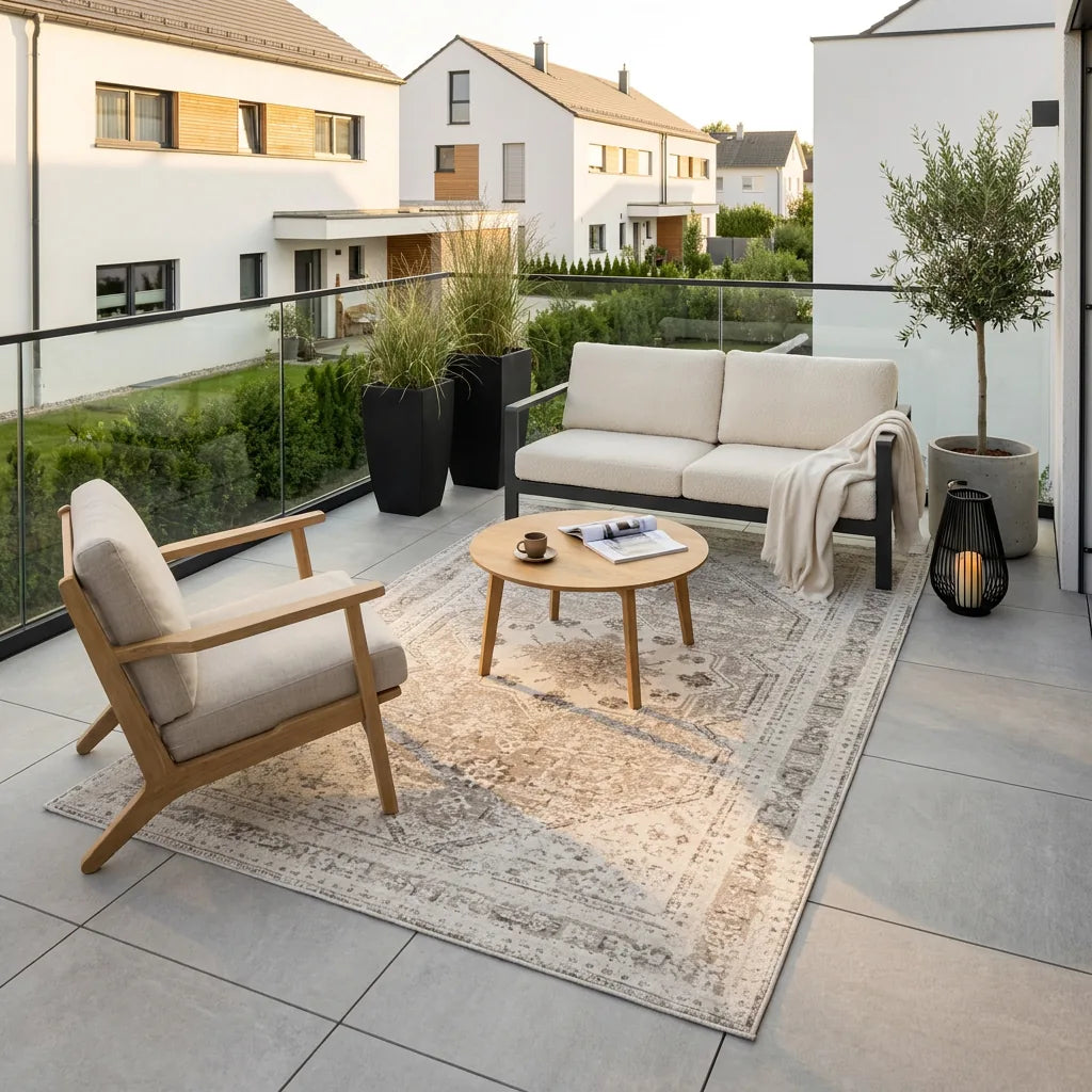 In- & Outdoor-Teppich Vintage Sandstone waschbar