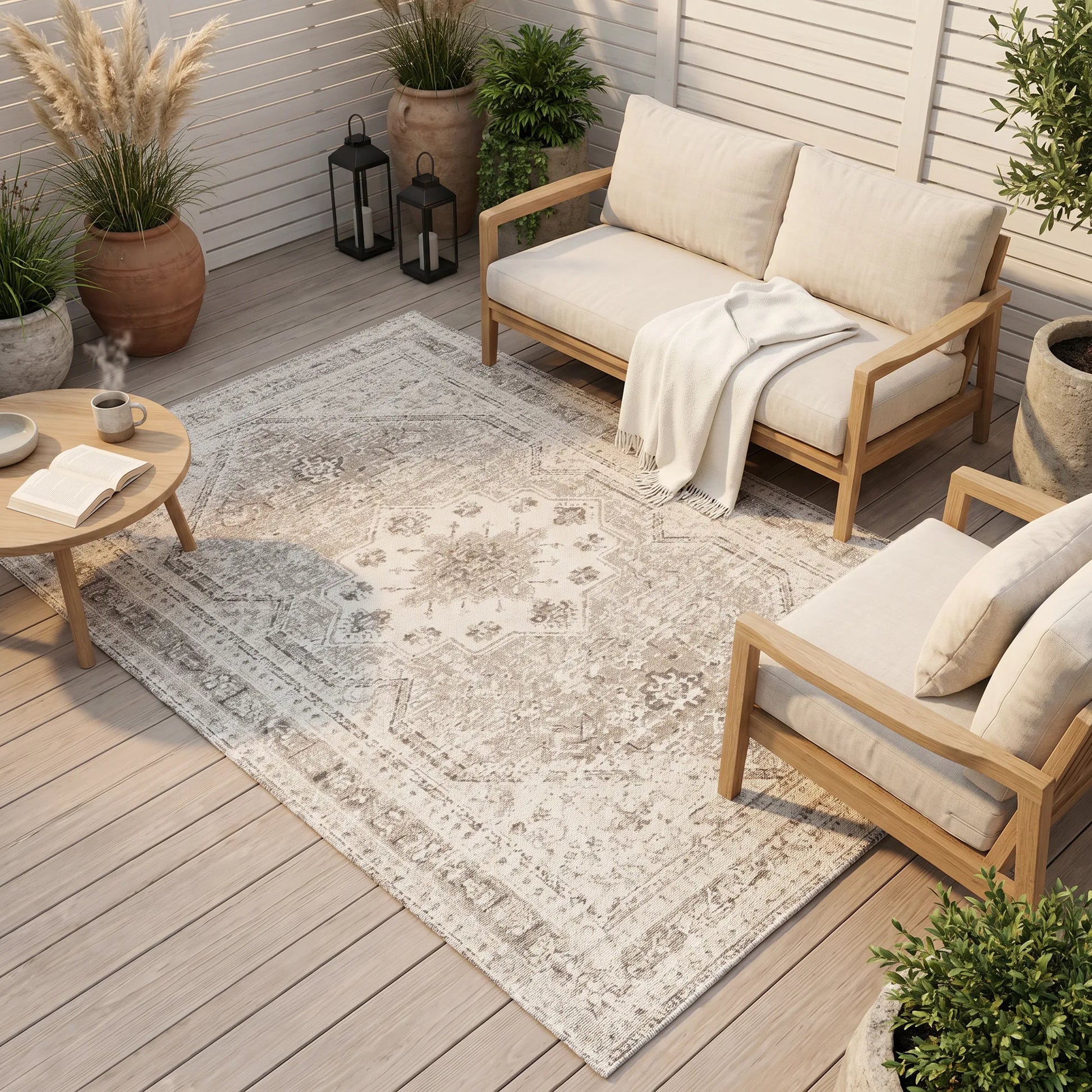 In- & Outdoor-Teppich Vintage Sandstone waschbar
