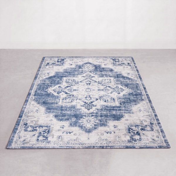 In- & Outdoor-Teppich Vintage Indigo waschbar
