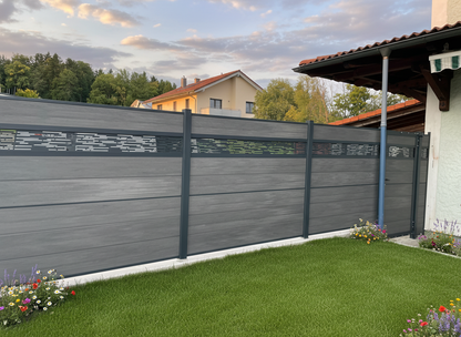 WPC Sichtschutzzaun ENZO Basalt - Style Anthrazit