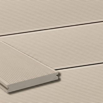 WPC Terrassendiele Massiv ECO Creme