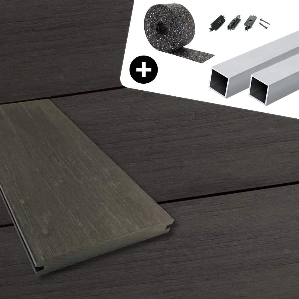 WPC-Komplettset Nero Antik Massivdiele