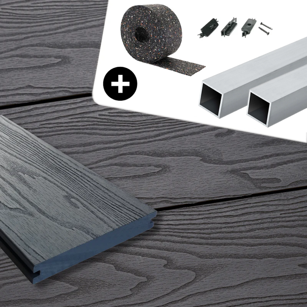 WPC-Komplettset Platin Terra Massivdiele