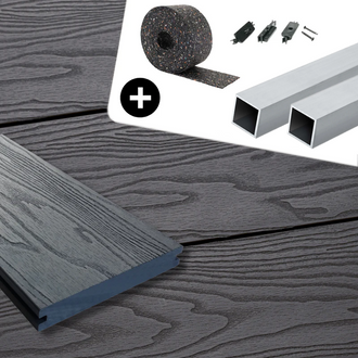 WPC-Komplettset Platin Terra Massivdiele