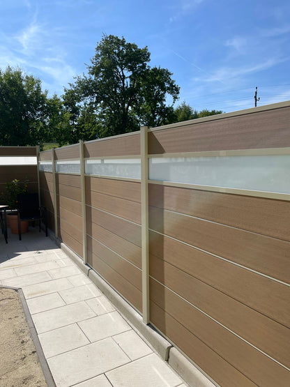 WPC Sichtschutzzaun ENZO Muskat - Style Anthrazit