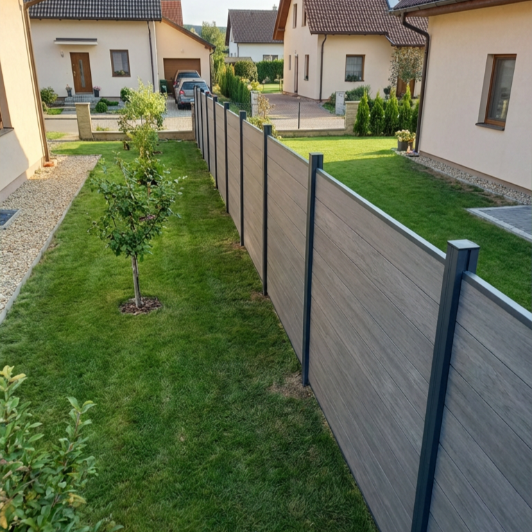 WPC Sichtschutzzaun ENZO Basalt - Standard Anthrazit