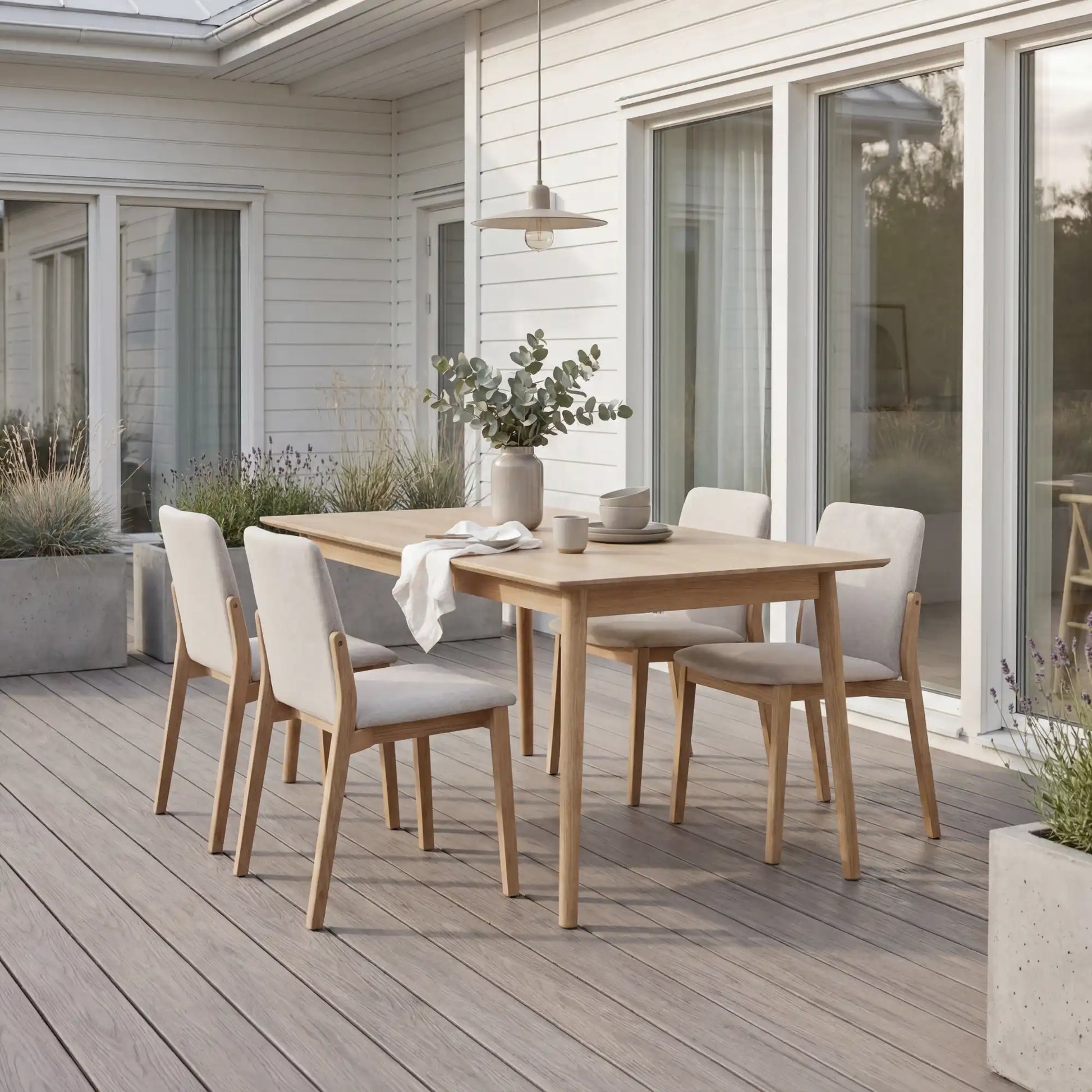 WPC-Komplettset Seide Holzoptik Basic Hohldiele