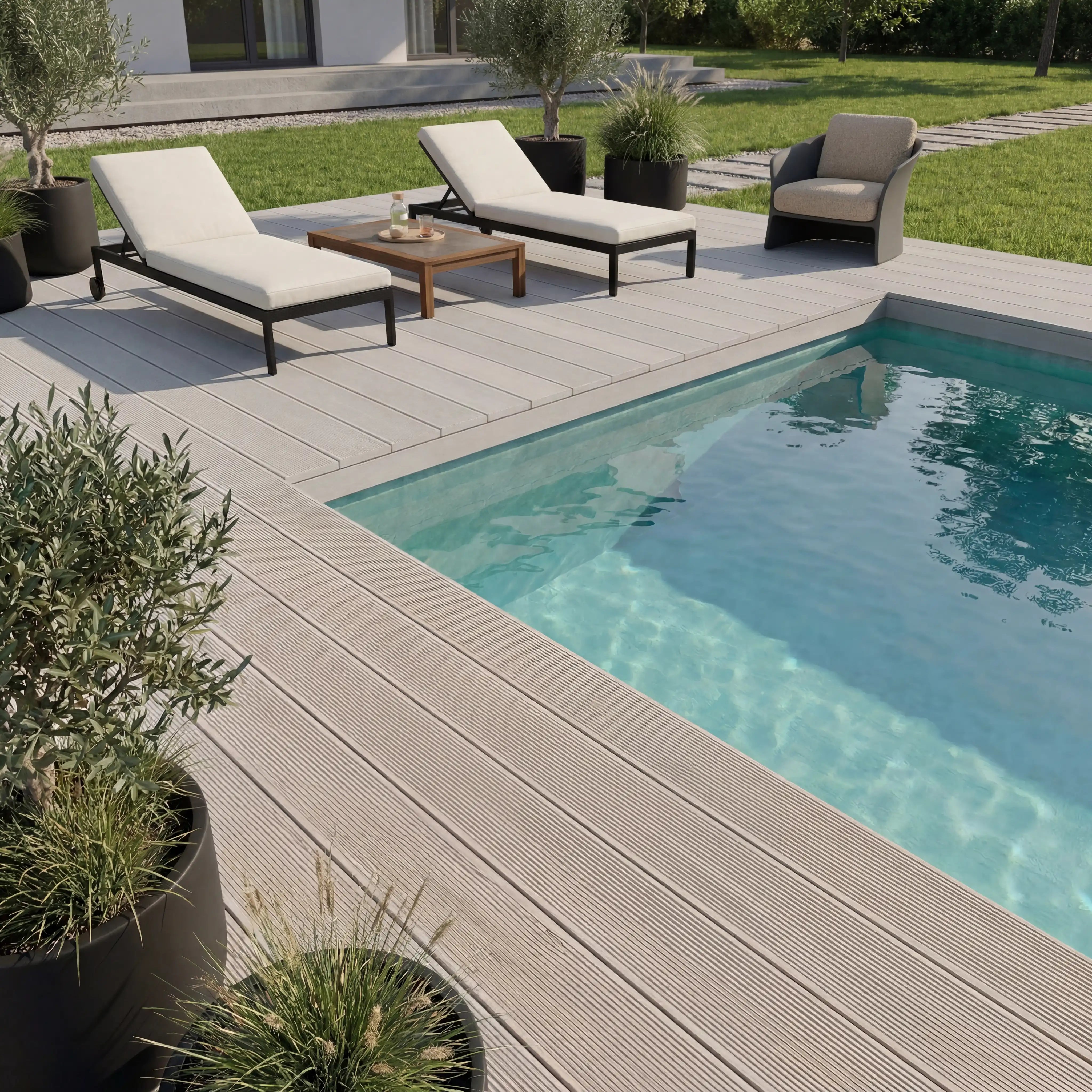 WPC-Komplettset Sand ECO Massivdiele