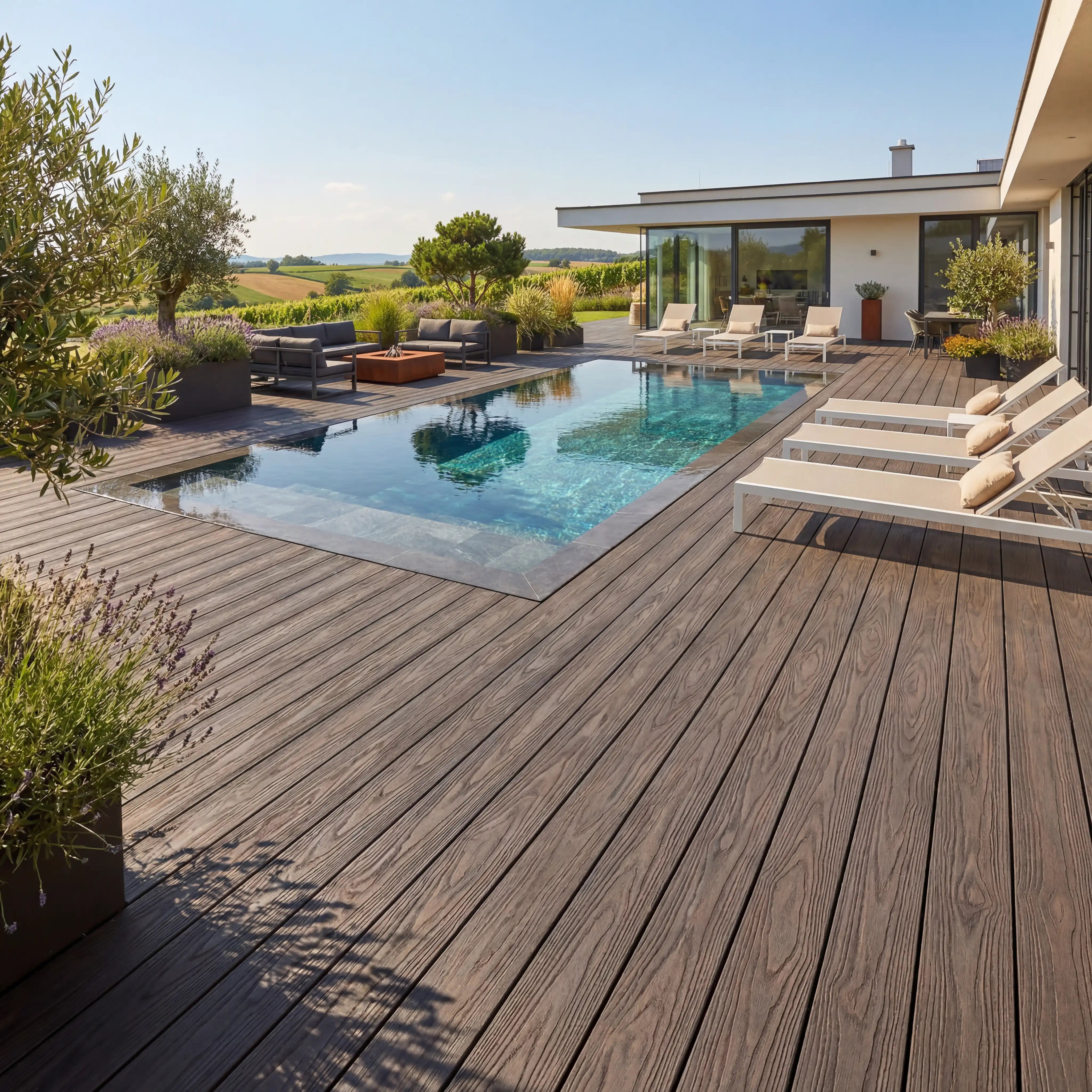 WPC Terrassendiele Massiv Terra Espresso