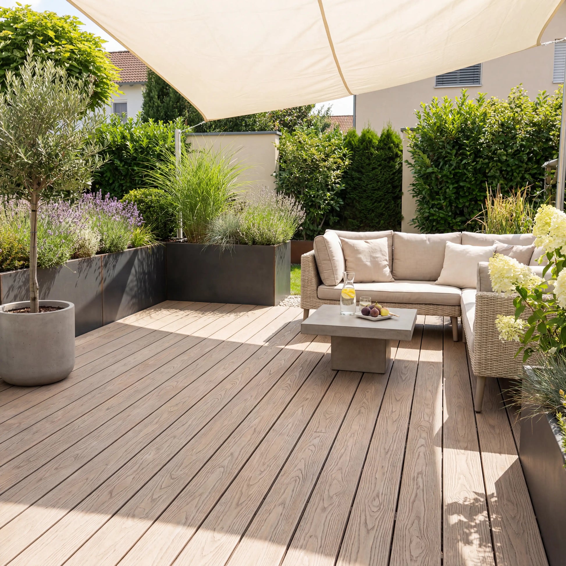 WPC Terrassendiele Massiv Terra Karamell