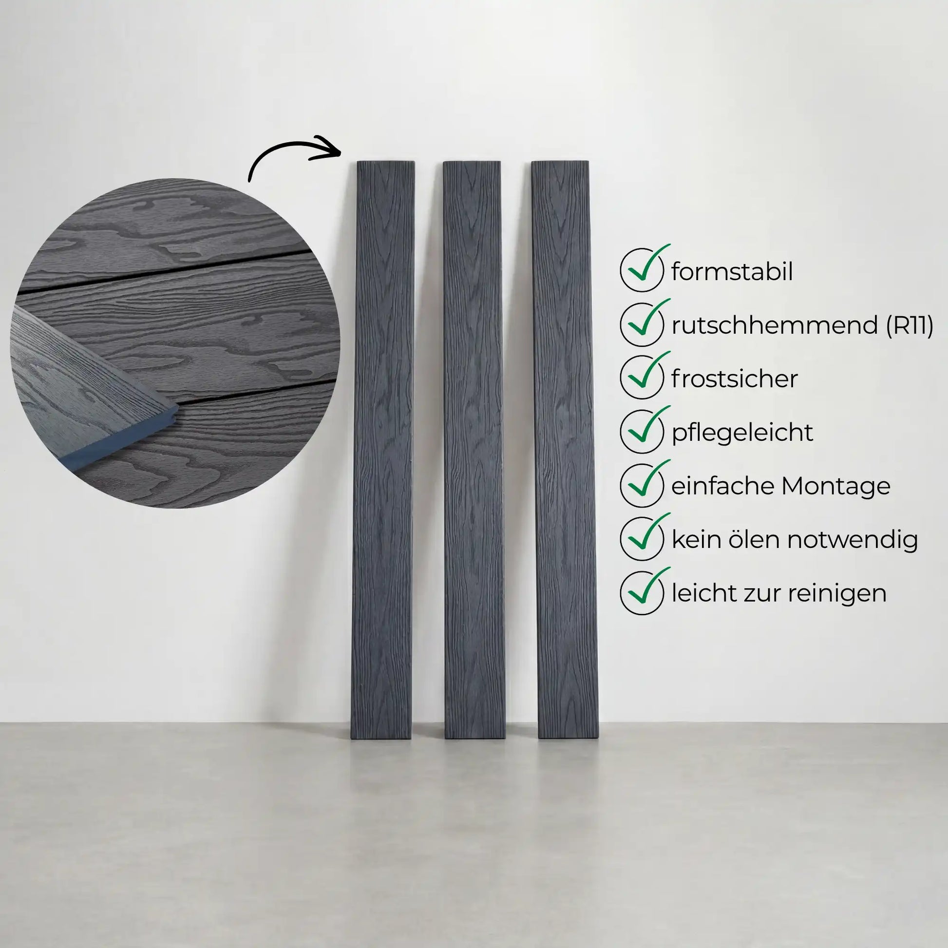 WPC-Komplettset Platin Terra Massivdiele