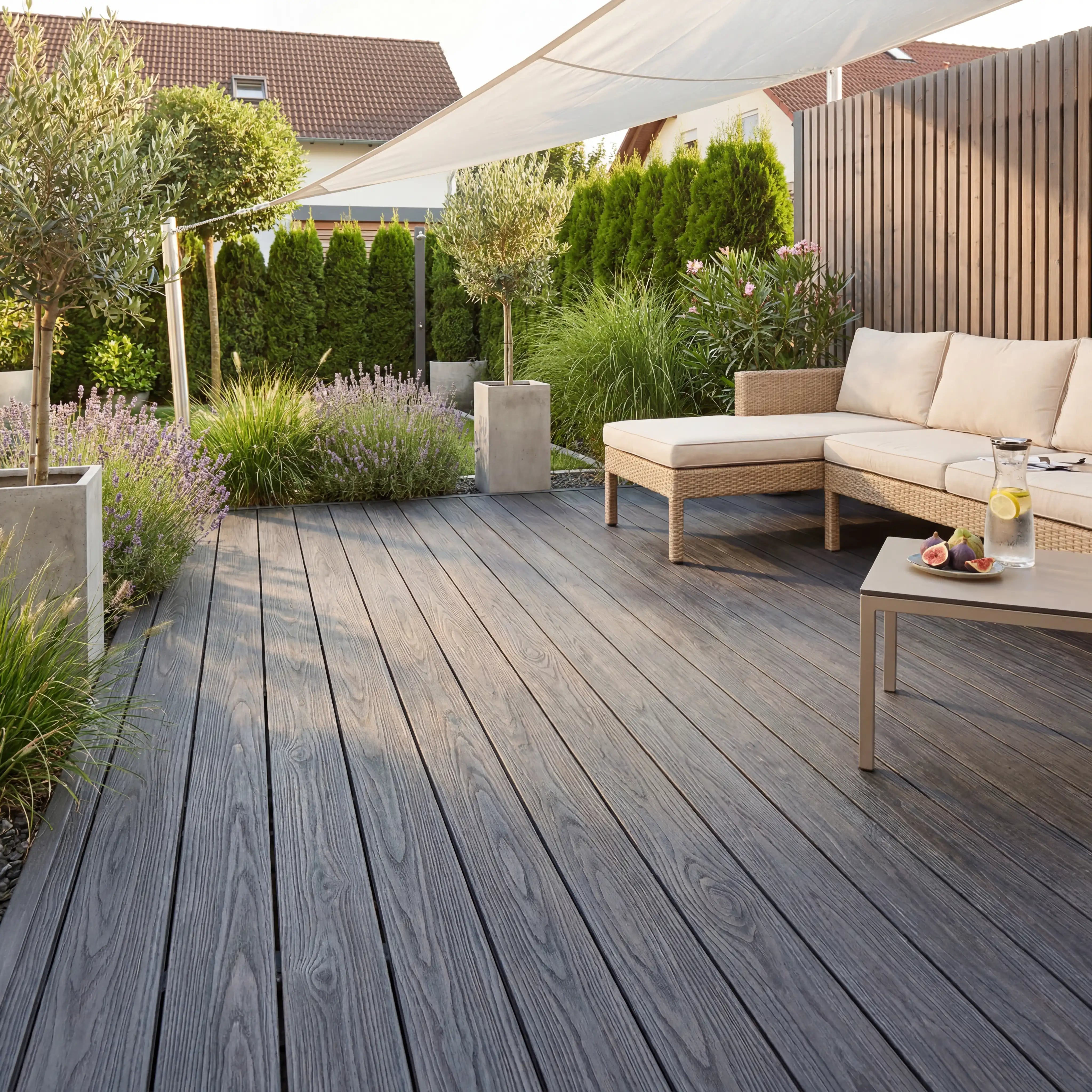 WPC-Komplettset Platin Terra Massivdiele