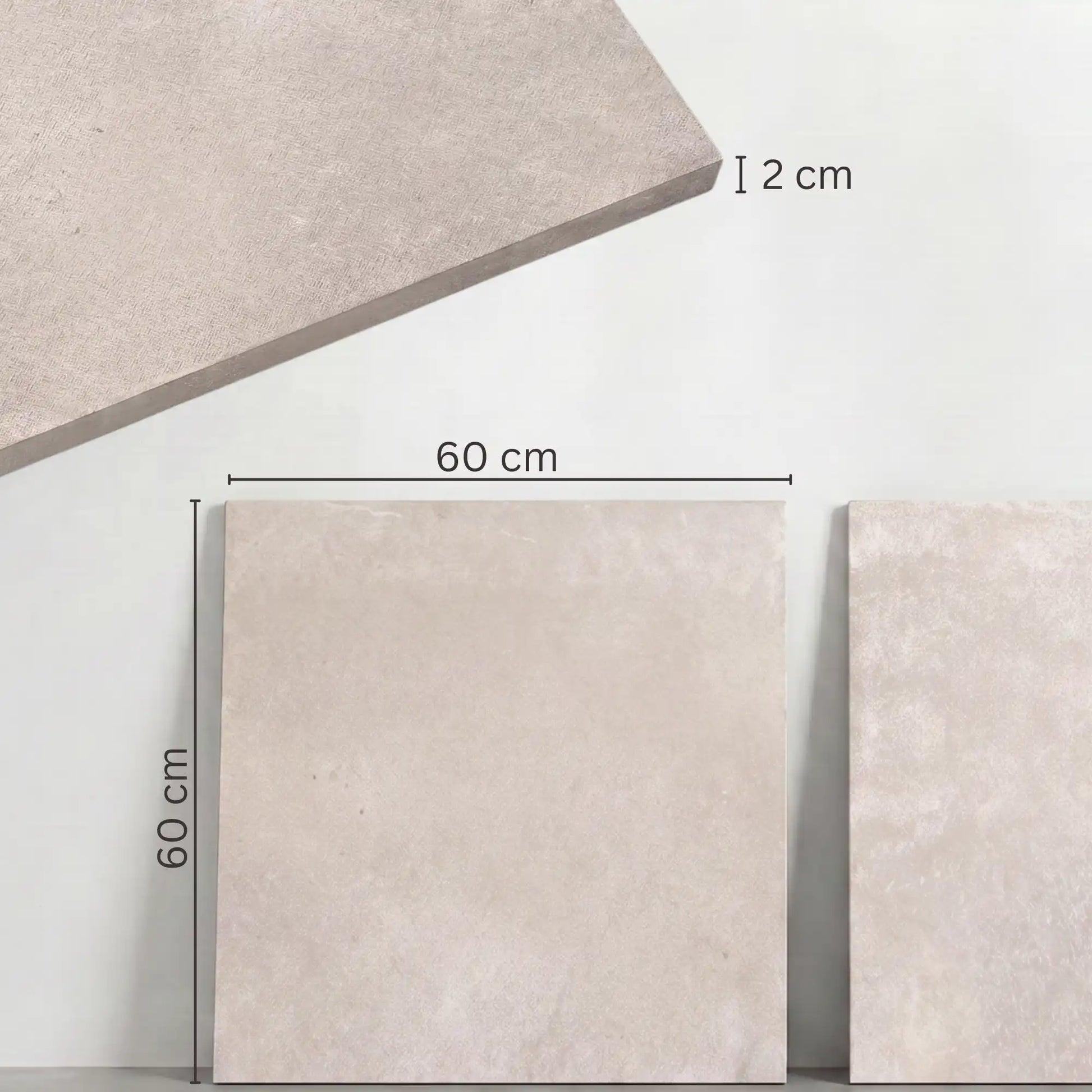 Komplettpaket Terrassenplatte White 60x60x2cm