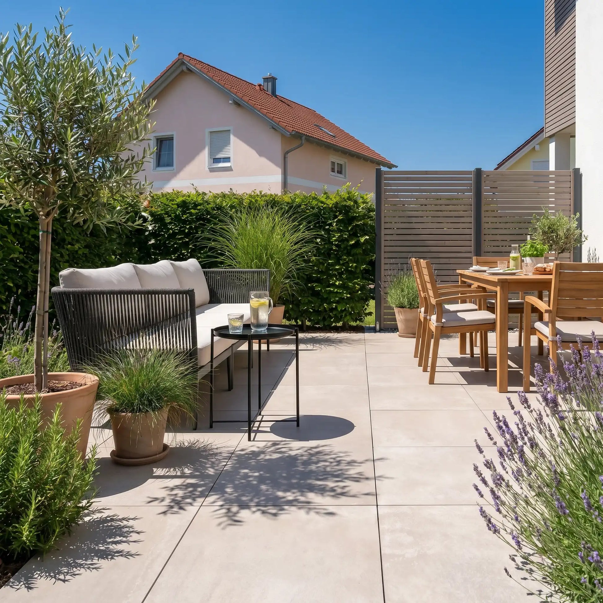 Komplettpaket Terrassenplatte White 60x60x2cm