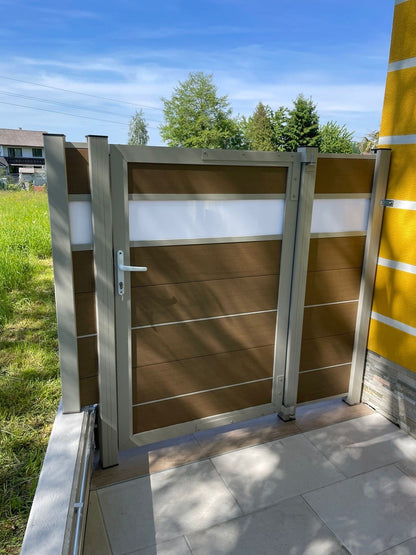 Alu-Torrahmen inkl. Befestigungen für WPC- und ALU Sichtschutzzaun