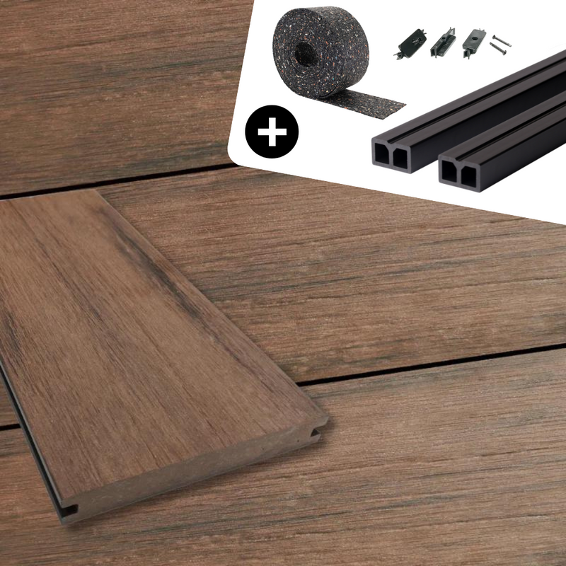 WPC-Komplettset Coffee Antik Massivdiele