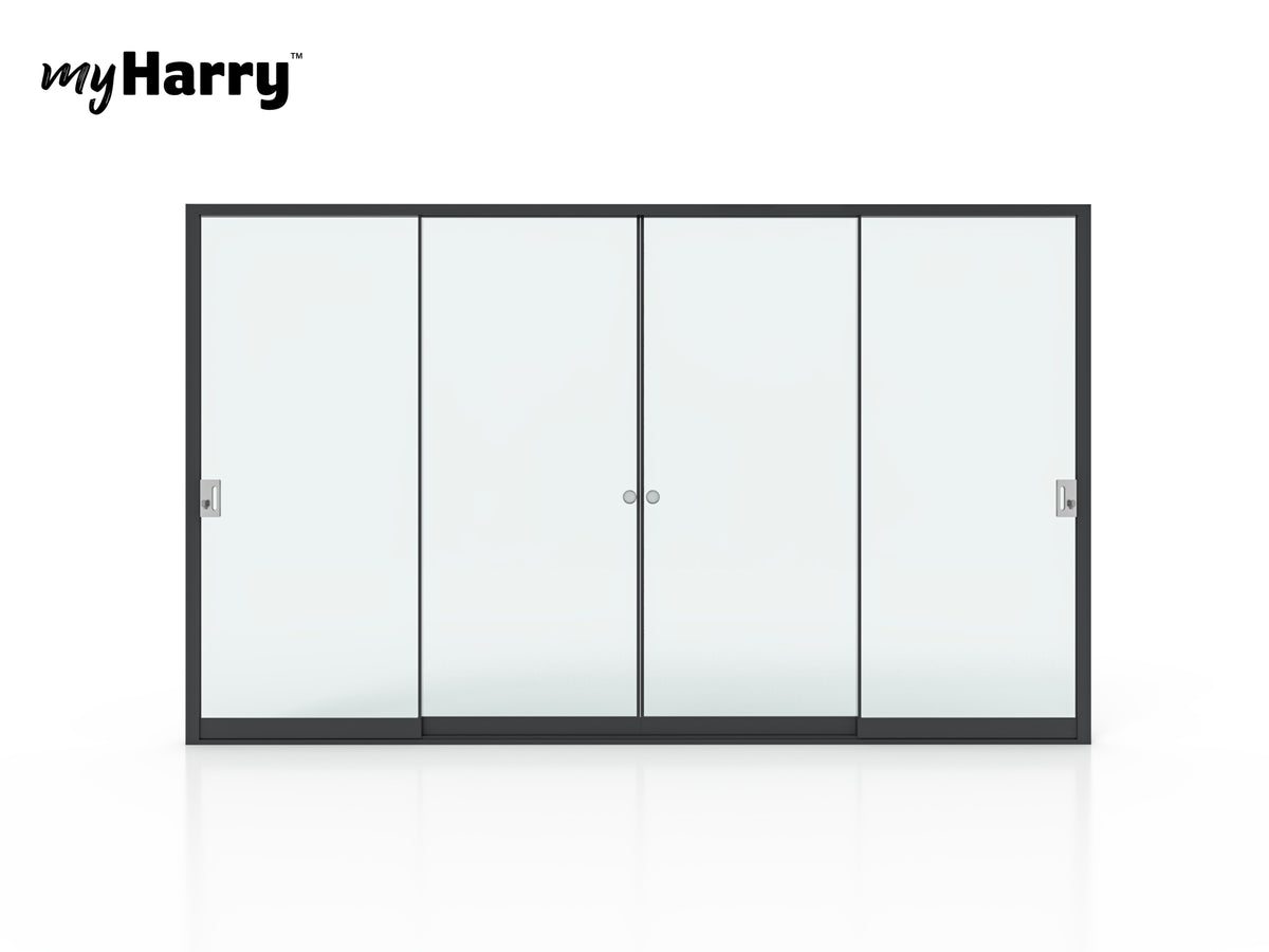 Glaswand-Element 4 m für die SkyShade Pro – geschlossen