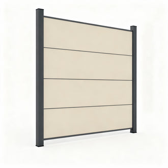 Aluminium Sichtschutzzaun Paneel Seidengrau 1800 x 446mm