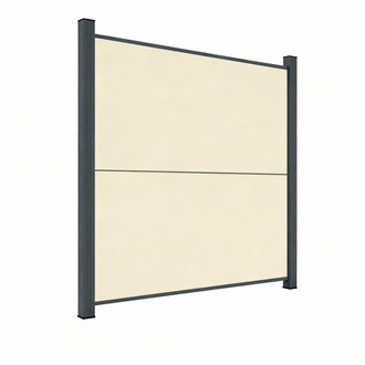 Aluminium Sichtschutzzaun Paneel Seidengrau 1800 × 895mm