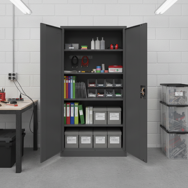 Stahlschrank XL Anhrazit 1950 x 900 x 450 cm