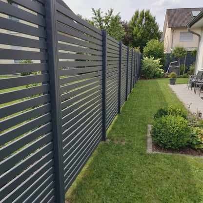 Aluminium Sichtschutzzaun MARIO Schmal Anthrazit