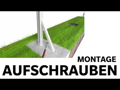 WPC Zaun Komplettset Stecksystem Grau / Anthrazit