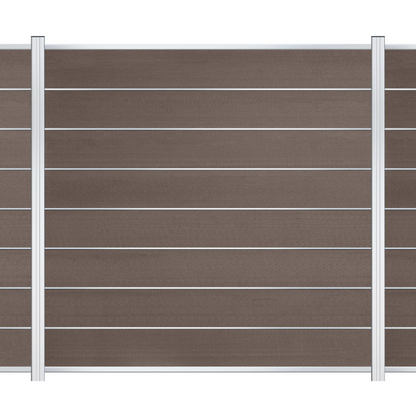 EASY Alu-Designleisten für WPC-Zaun 7er Set