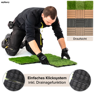 Klickfliese Gras 30x30cm (11er Set)
