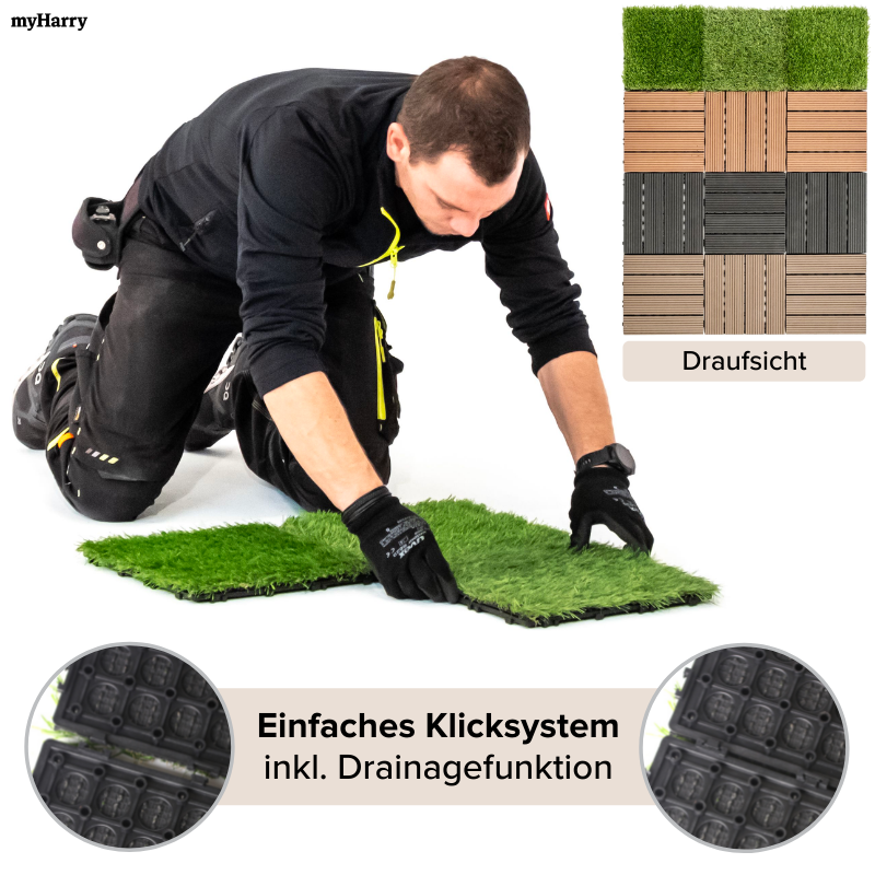 Klickfliese Gras 30x30cm (11er Set)