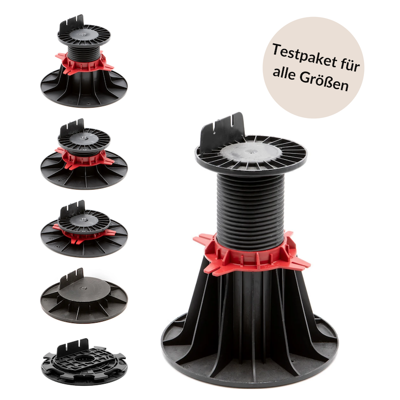 Testpaket Balkenlager für Terrassendielen alle Größen