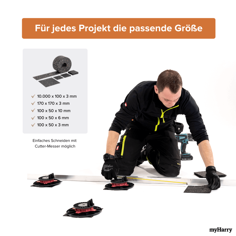 Granulatpads in passenden Größen für dein Projekt