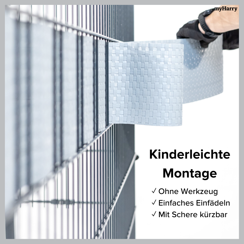 Rattan Sichtschutzstreifen Weiß RD07 255cm