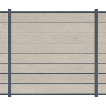 EASY Alu-Designleisten für WPC-Zaun 7er Set