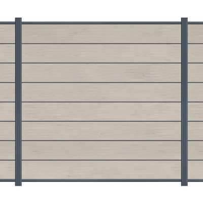 EASY Alu-Designleisten für WPC-Zaun 7er Set