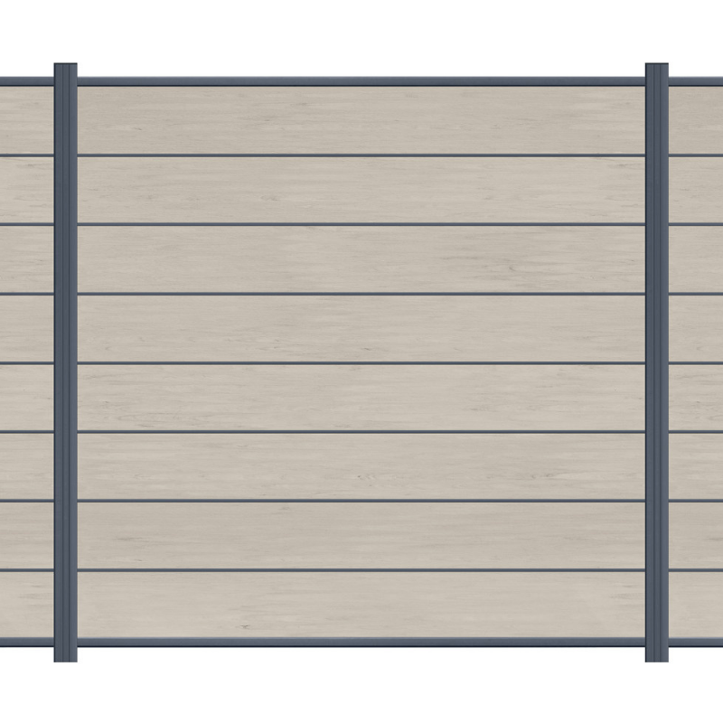 EASY Alu-Designleisten für WPC-Zaun 7er Set