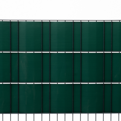 PVC Sichtschutzstreifen für Doppelstabmattenzäune Grün 35lfm