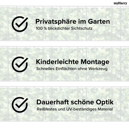 PVC Sichtschutzstreifen Blatt-Muster für Doppelstabmatten 35lfm