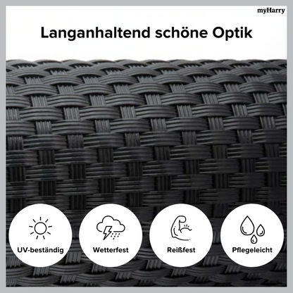 Rattan Sichtschutzstreifen Schwarz RD04 255cm