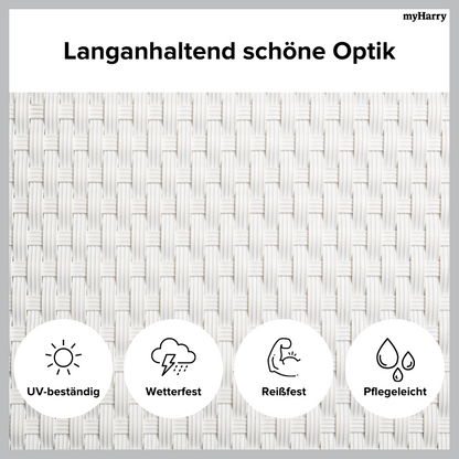Rattan Sichtschutzstreifen Weiß RD07 255cm
