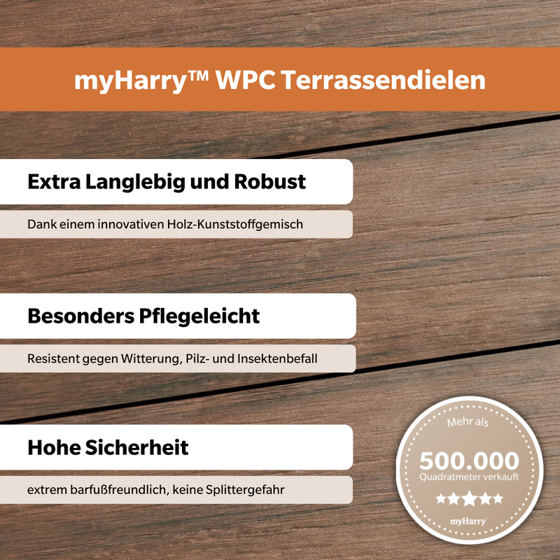 WPC-Komplettset Coffee Antik Massivdiele