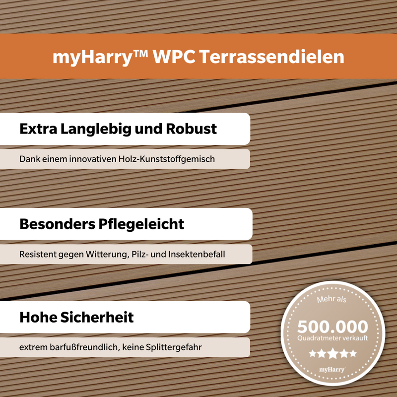 WPC Terrassendiele Massiv ECO Bangkirai