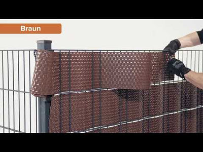 Rattan Sichtschutzstreifen Braun RD01 255cm