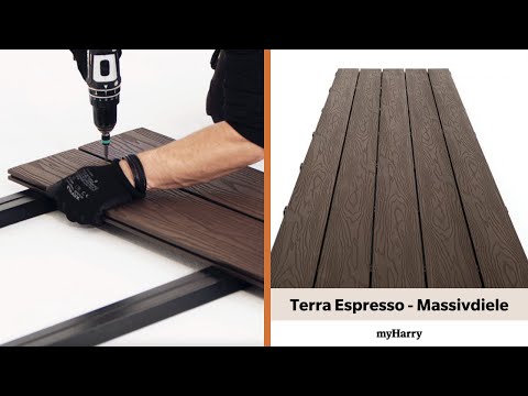 WPC Terrassendiele Massiv Terra Espresso