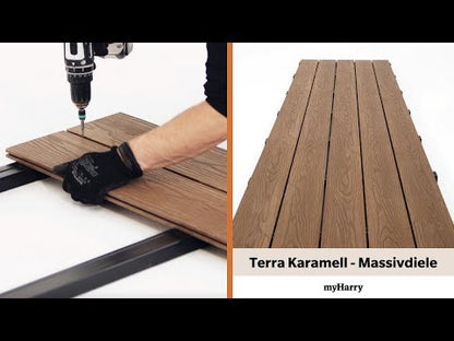 WPC-Komplettset Teak Holzoptik Basic Hohldiele