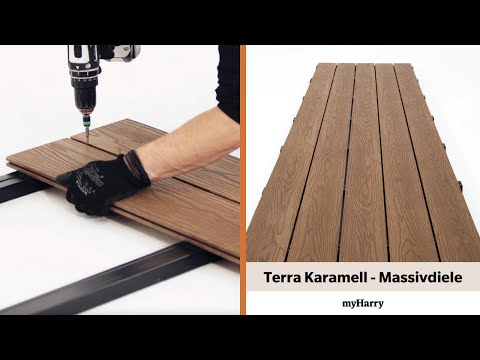WPC Terrassendiele Massiv Terra Karamell